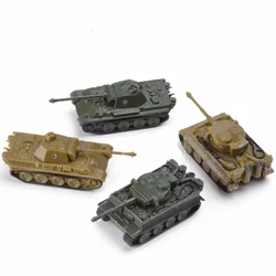 1/144 4D Classic Tank Model WWII Tiger Leopard US GER CHN USSR RUS Finished Model Sand Table Plastic Tanks Toy