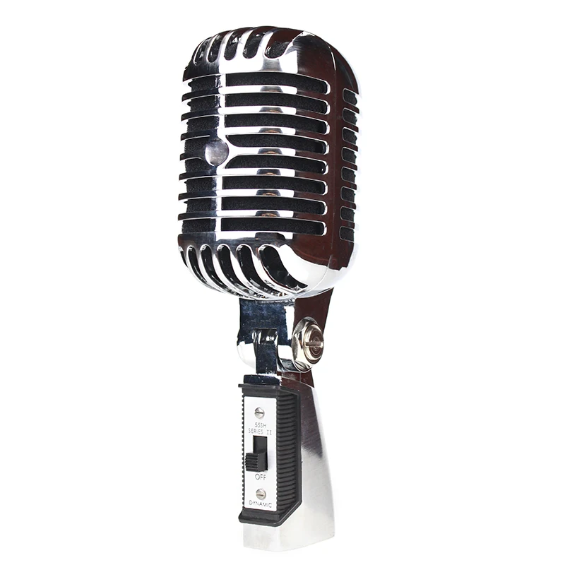 55SH SERIES II Metal Vintage Microphone Simulation Classic Dynamic Vocal Mic Wired Microphone Recording for Karaoke Recording