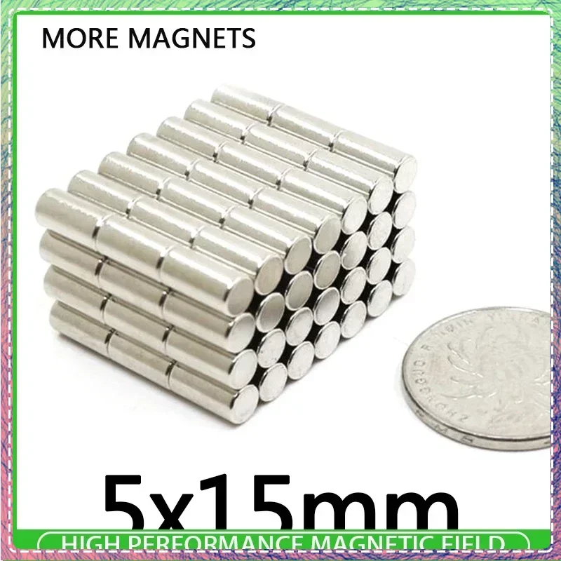 

Thick Small Round Powerful Magnets 5x15 mm Bulk Sheet Neodymium Magnet 5x15mm Permanent Strong Magnets 5x15 mm