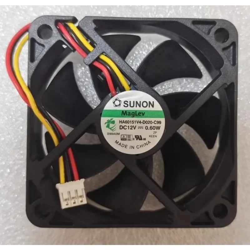

Original Cooler Fan for SUNON HA60151V4-D020-C99 Silent Magnetic Suspension Fan 6CM 6015 12V 0.6W 60 *60 * 15mm