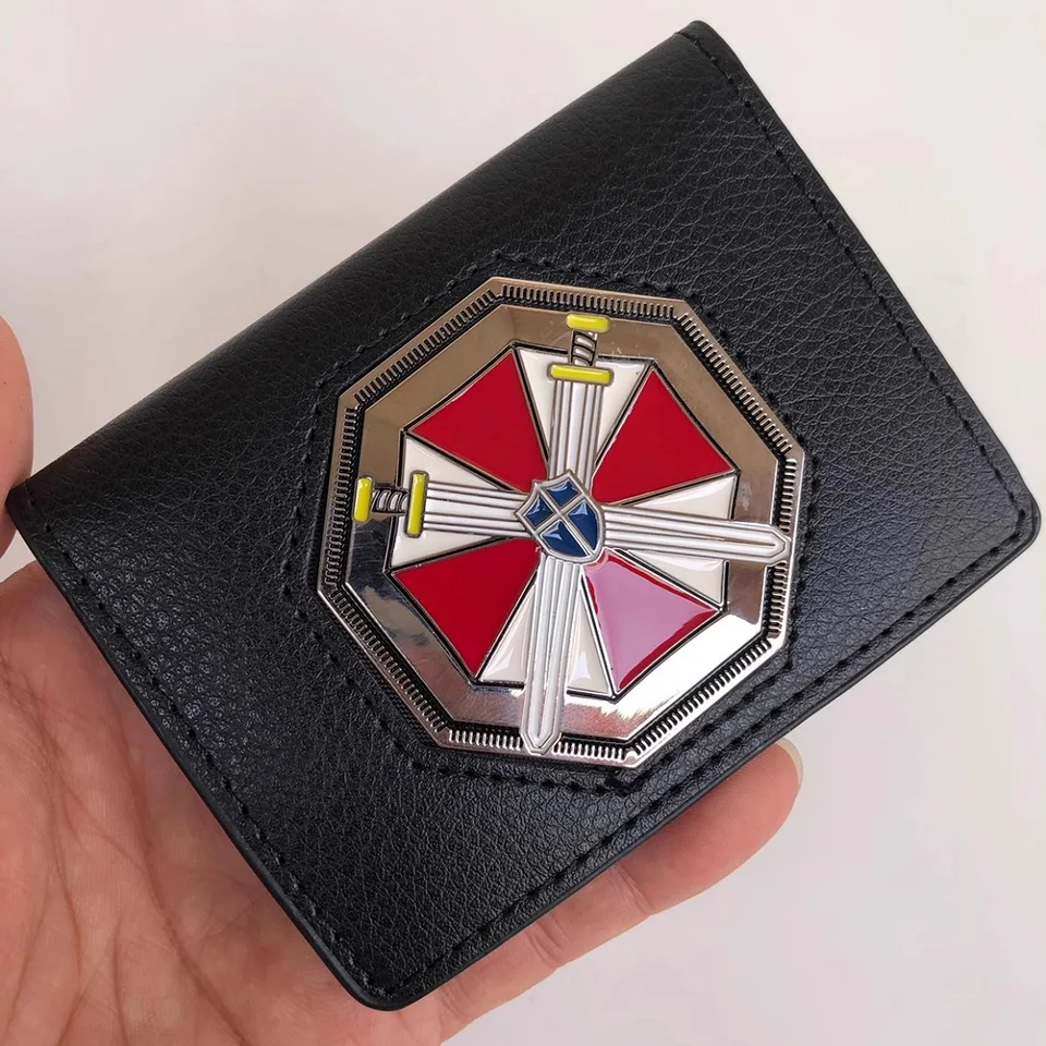 Black Faux Leather Wallet with ID Card - UBCS Carlos Oliveira Cosplay