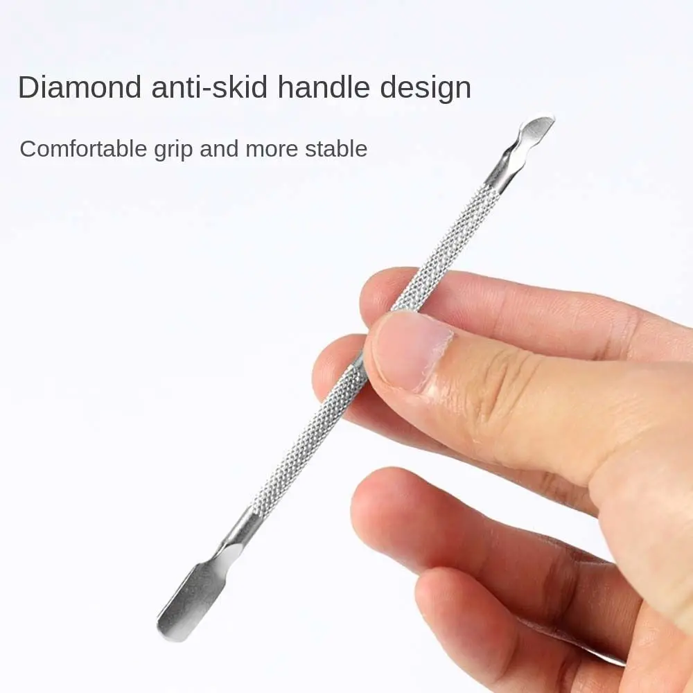 

Steel Nail Cleaning Tools Cuticle Remover Double Head Nail Art Files Manicure Accessories Nail Cuticle Pusher Dead Skin Pusher