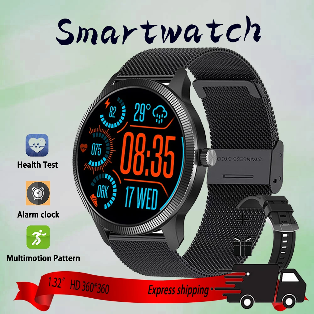 2025 New AMOLED Smartwatch Men 1.28” HD 360*360 Realtek8762D Heart Rate Step Count Diy Faces Sport Watch For Xiaomi Android Ios