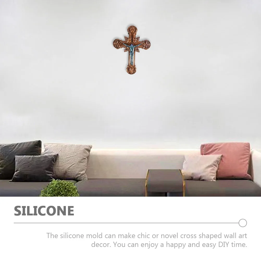 

Cross Wall Decor Silicone Mold Shape DIY Reusable Handicraft Jewelry Accessories Craftsmanship Durable