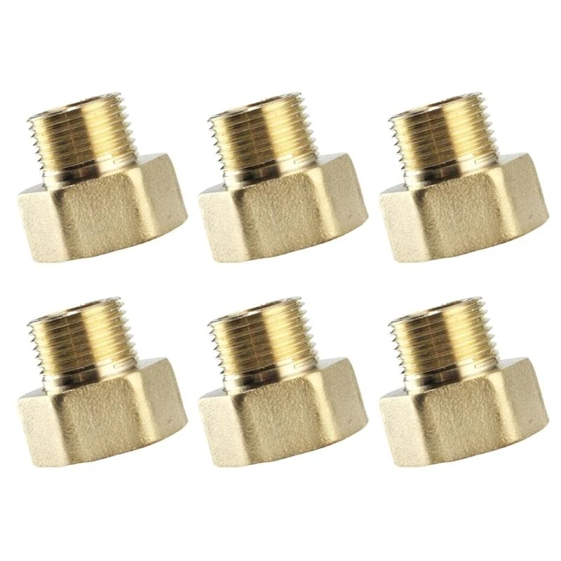 

R9UF Bundle of 6 Bushing Reducers Female to Male Connectors for Washing Machines