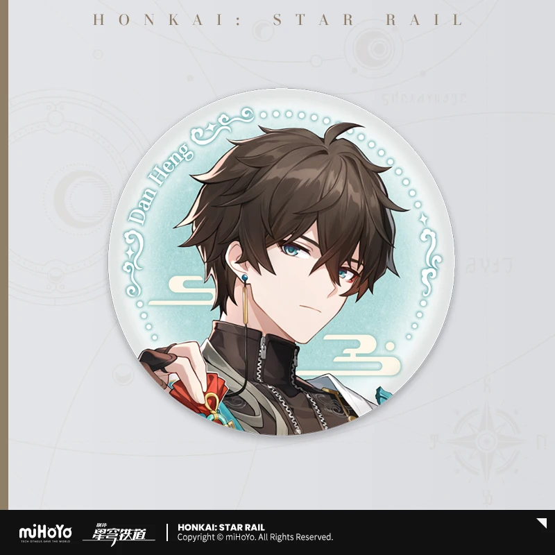 Game Honkai Star Rail Official miHoYo Original YZTGW Series Tinplate Badge Dan Heng Gepard Jing Yuan March 7th Fans Gift