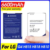 6600mah BL-51YF BL51YF Battery for Lg G4 H815 H818 H819 Vs999 F500s F500k F500l H811 V32