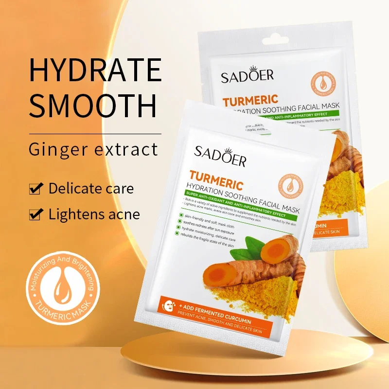 Vitamin E Facial Mask Anti-wrinkle Hyaluronic Acid Deep Moisturizing Turmeric Whitening Brightening Oil Control Balance