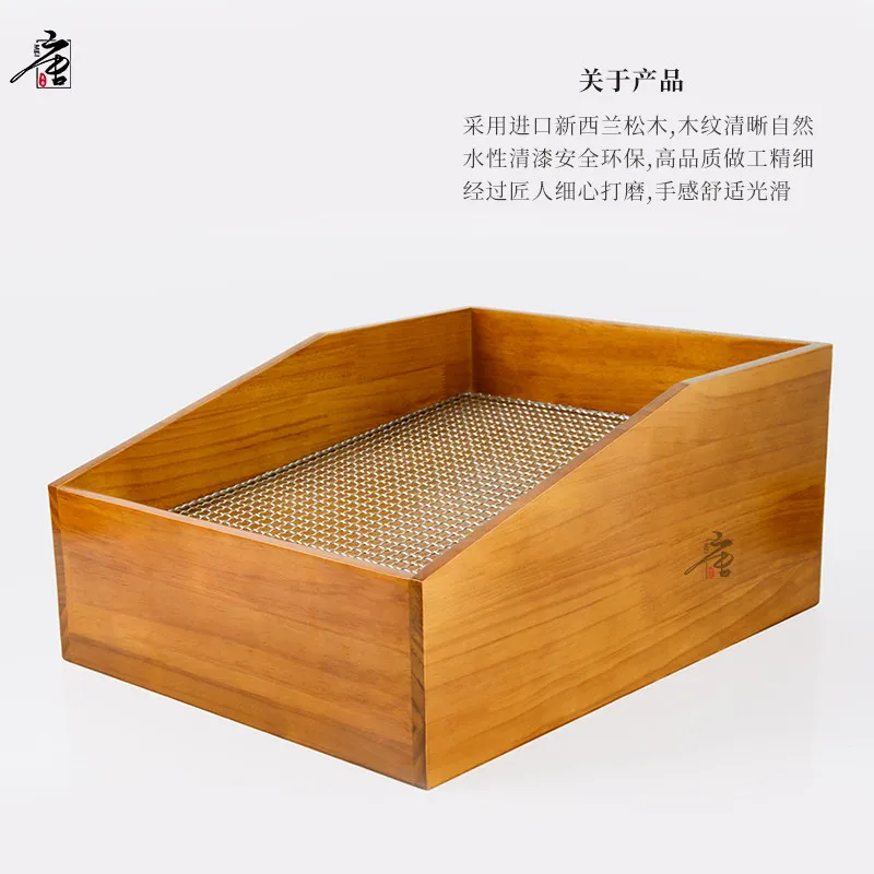 

Slope Solid Wood Plate Stainless Steel Mesh Bakery Display Rack Cake Plate Bakery Ornament Display Solid Wood Pastry