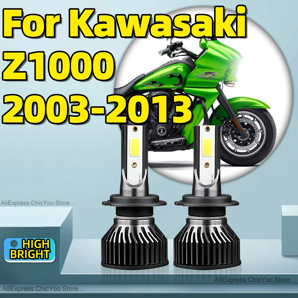 

2Pcs LED Headlight Motorcycle 30000LM H7 Bulb For Kawasaki Z1000 2003 2004 2005 2006 2007 2008 2009 2010 2011 2012 2013