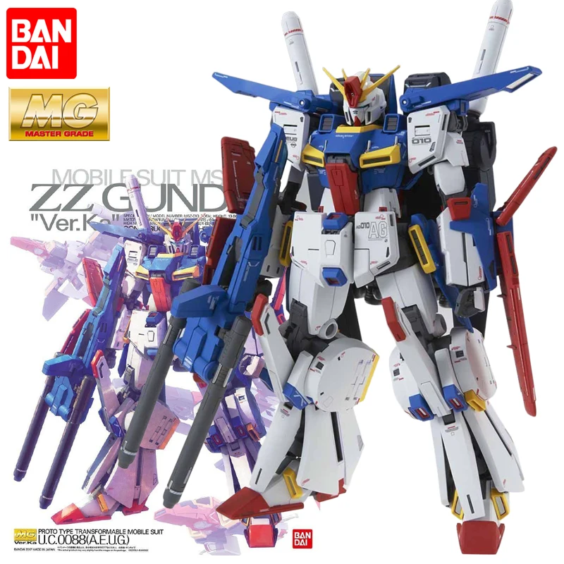 

В наличии BANDAI подлинная MG 1/100 MSZ-010 ZZ Gundam Ver.Ka сборная модель аниме фигурки коллекция модель игрушки