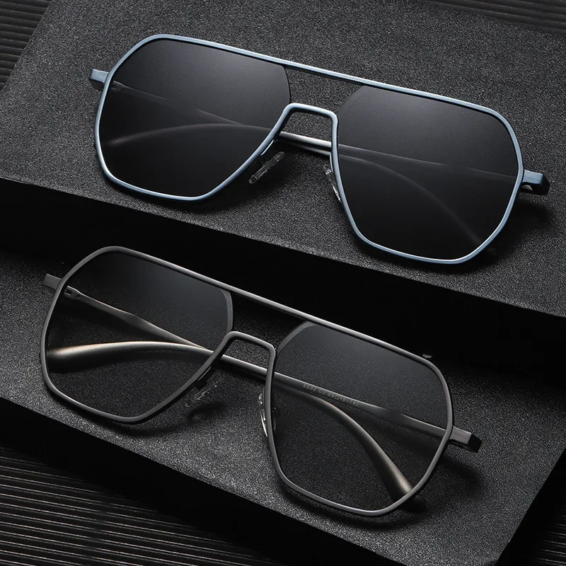 Aluminum Photochromic Sunglasses Men Women Polarized Sun Glasses Day Night Color Changing Mirror Anti-glare Driving Oculos