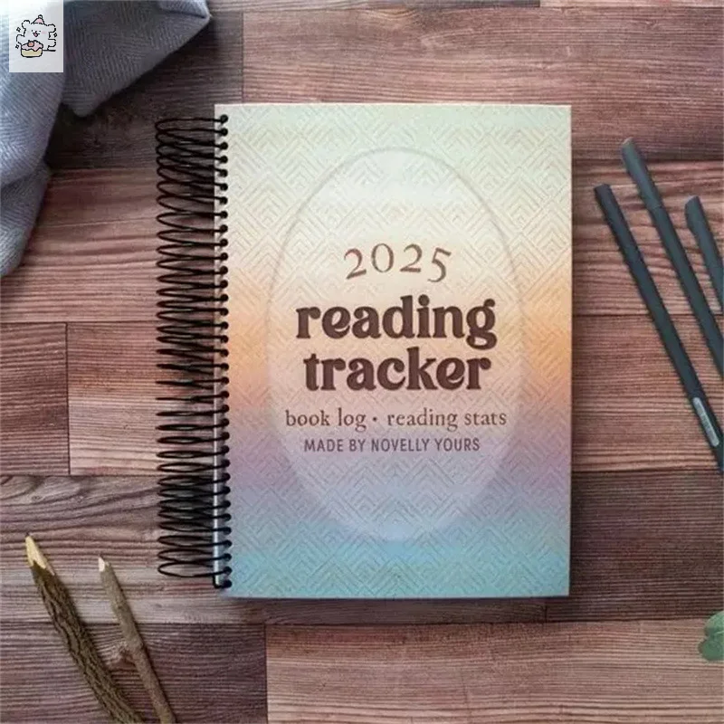 Hot Sale 2025 Reading Tracker Diary Reading Notebook Book Log Reading Planner Creative Gifts For Friends, Family And C