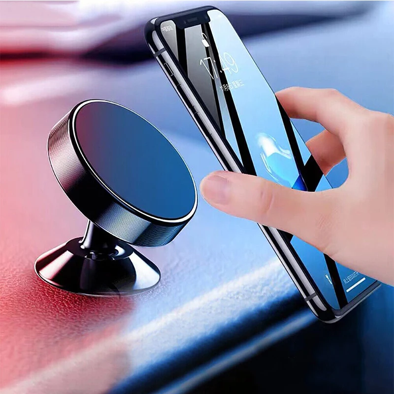 Mini Magnetic Car Phone Holder Ultra Strong Magnet Phone Holder Tray Magnetic Bracket for IPhone 13 12 11 Xiaomi Huawei Samsung