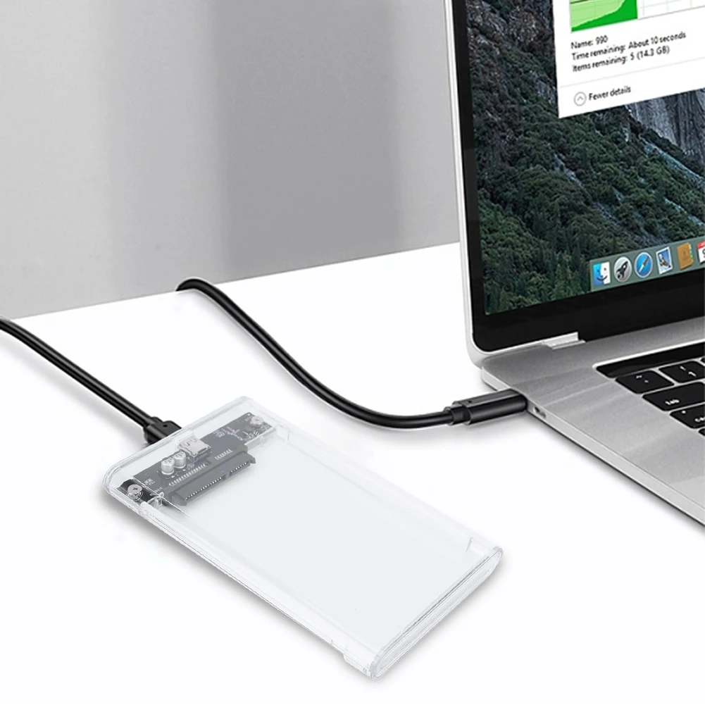 USB 3.1/Type C حاوية القرص الصلب الخارجي تدعم UASP كابل SSD المحمول متضمن لـ 2.5 بوصة 7 مم 9.5 مم SATA HDD SSD