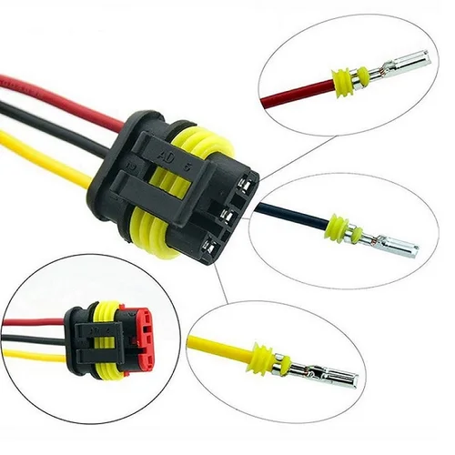 Imagen 2 del producto 240/352/708/1004 Uds kit de conector impermeable para coche en caja par macho y hembra conector de clavija de mazo de cables terminal 1-6 agujeros