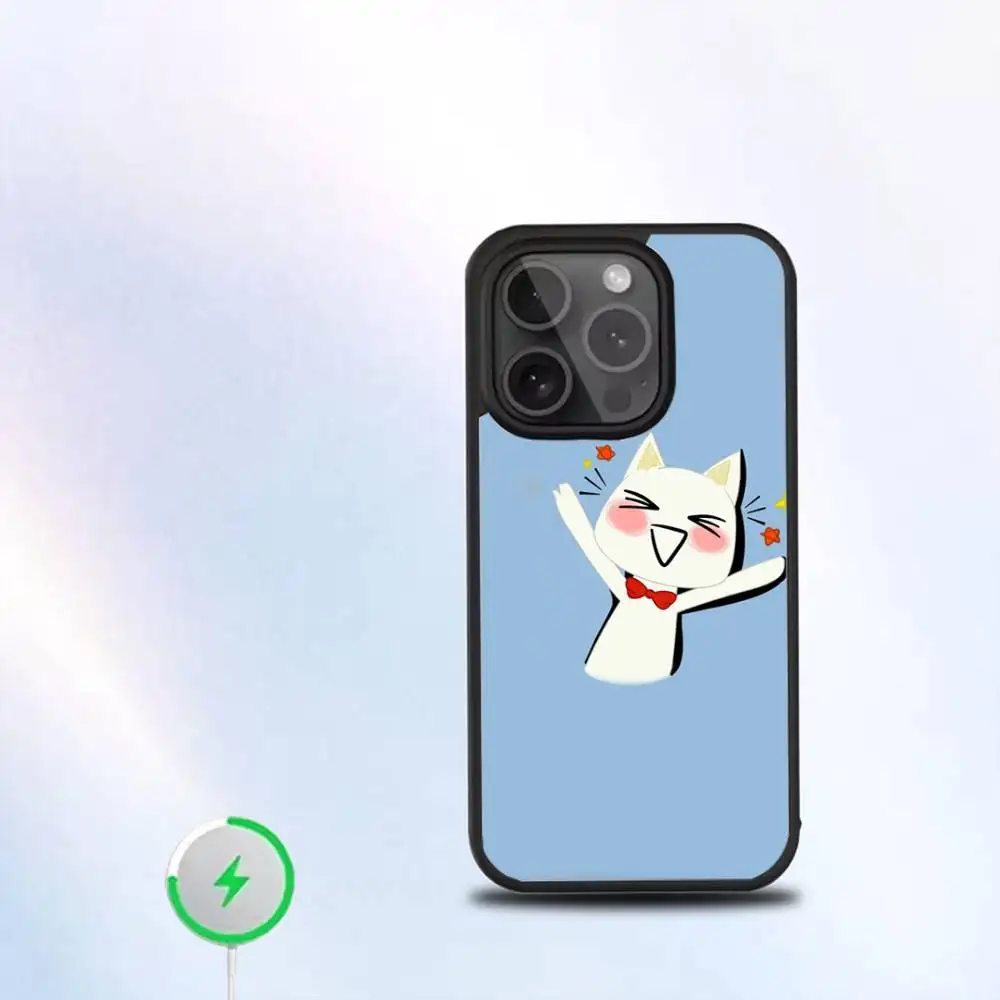 INS Cute Toro Inoue Cat Phone Case For iPhone 16,15,14,13,12,11,Pro,Max,Plus,Mini,SE New Magsafe Magnetic Wireless Charging