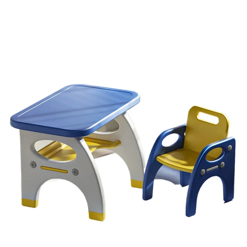 Baby Foldable Plastic Homework Desk Children's Furniture Learning Table and Chair Children's Bedroom Set