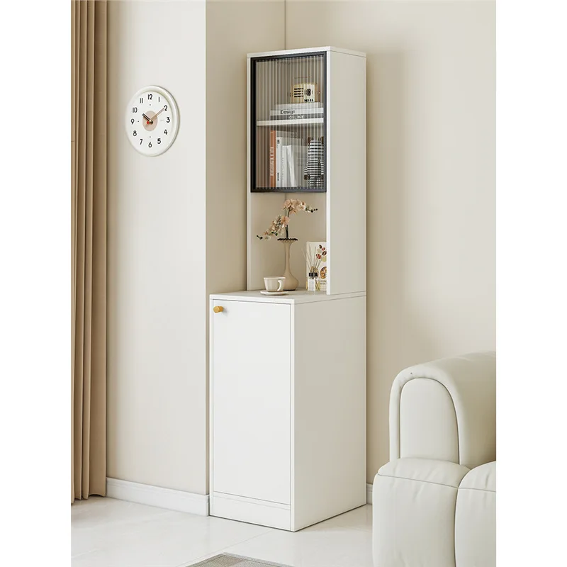 Narrow side cabinet, living room crack storage cabinet, household integrated against the wall, small size storage, bedroom
