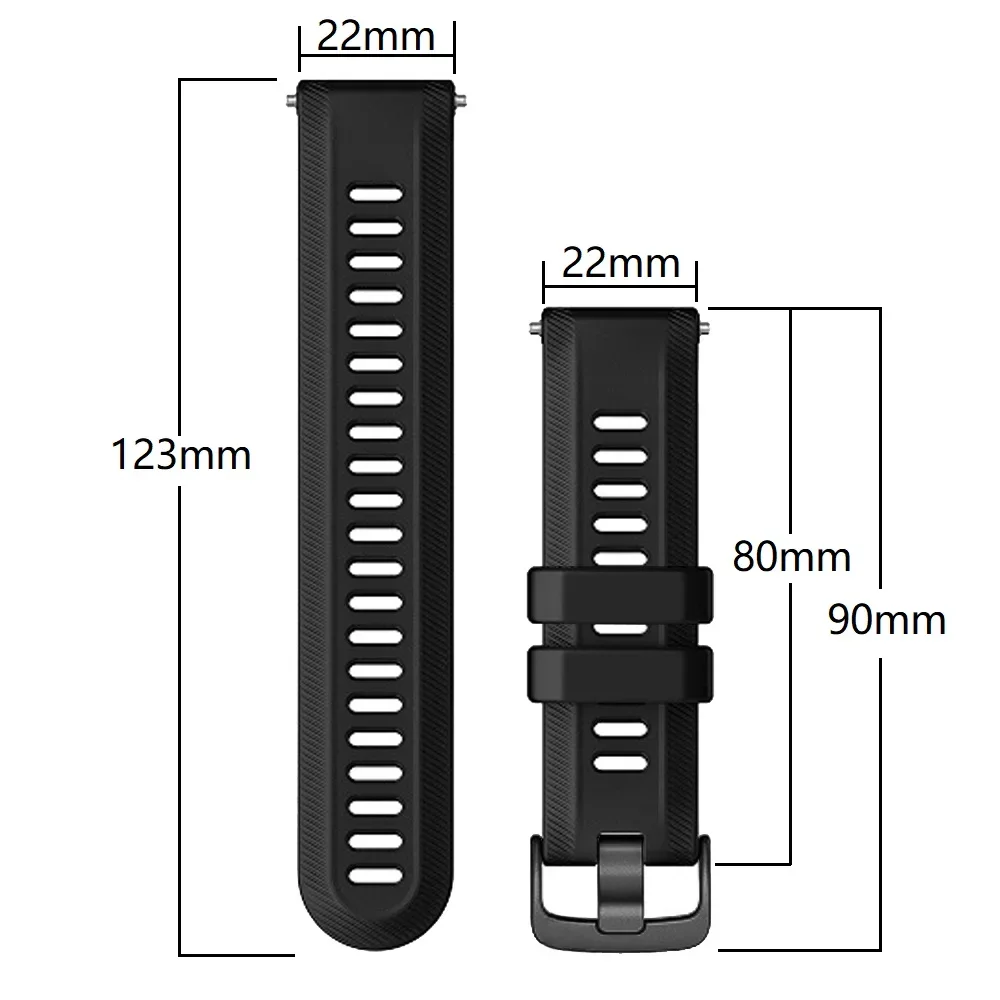 22mm Sports Silicone Strap for Garmin Forerunner 965 955 Solar 945 935 745 Strap Watch Band Replacement Wristband Bracelet