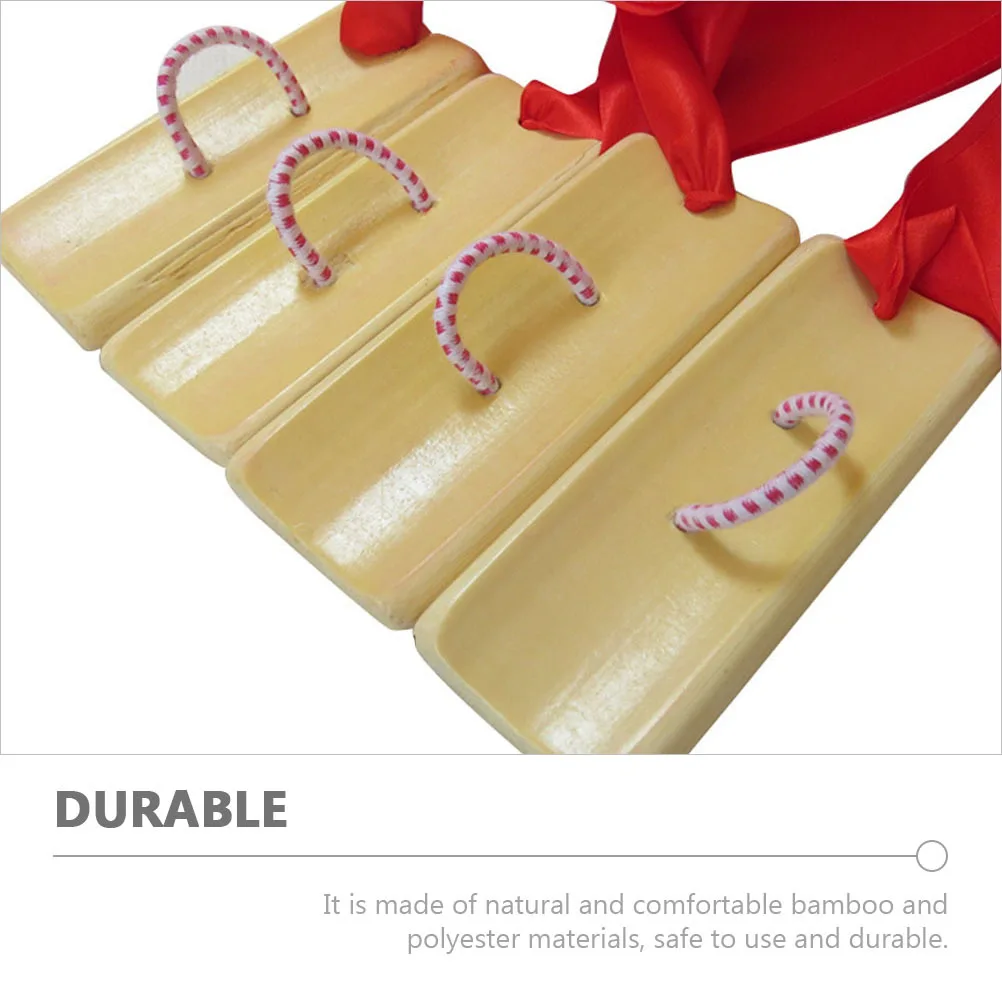 

4Pcs Traditional Bamboo Allegros Chinese Handmade Clapper Instruments Durable Stage Tools