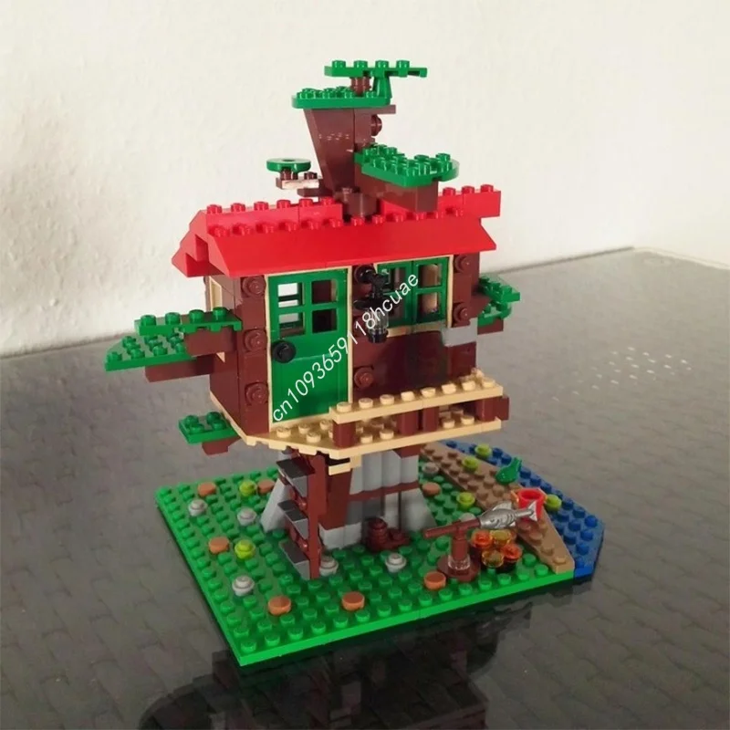 310 قطعة MOC شجرة البيت الخالق 3 1ed نموذج اللبنات العمارة هدية الكريسماس تجميع لتقوم بها بنفسك فكرة التعليم لعب الاطفال #4