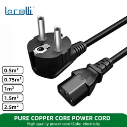 Lecolli Euc13 10a250v Power Cord General Notebook Computer 3-pin Charger Plug Power Adapter Cable Power Cord Extension Cable