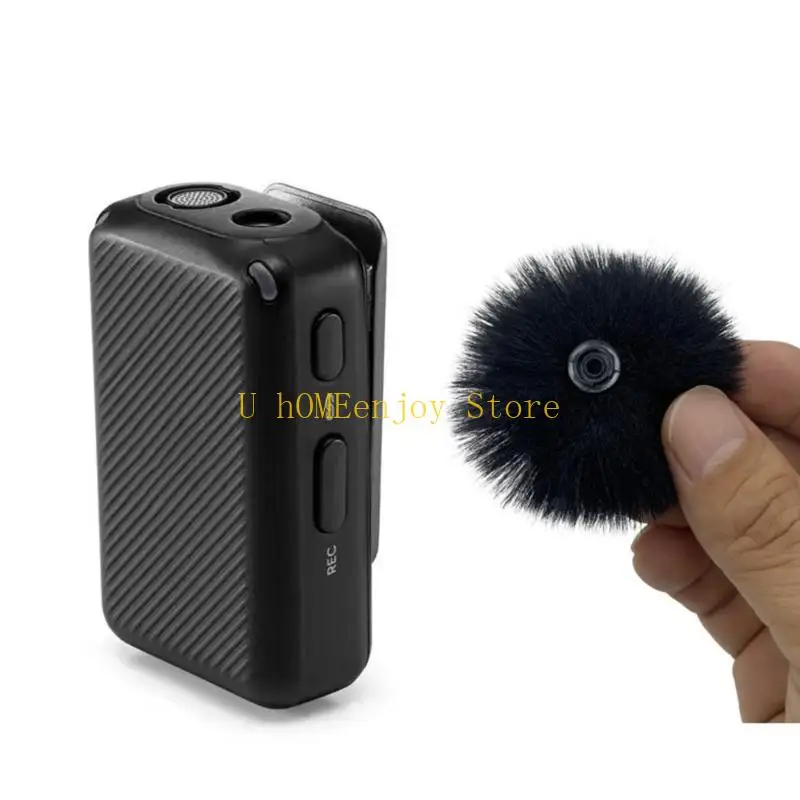 B0KF Lavalier Microphone Furry Windscreen Muff Microphone Wind Cover Fuzzy Microphone Cover for MIC Microphone Accessory view 4