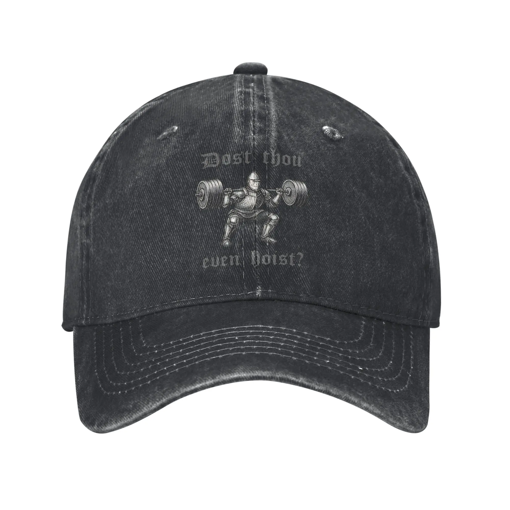 Leg Day Dost Thou Even Baseball Caps Unisex Distressed Washed Snapback Cap Hoist Medieval Knight Adjustable Fit Caps Hat