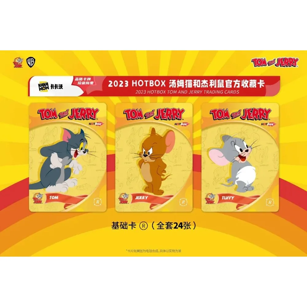 Wholesale TOM and JERRY Collection Cards for Children Corner Protection Metal Material Fun Sticker Cards Hobbies Festival Gifts