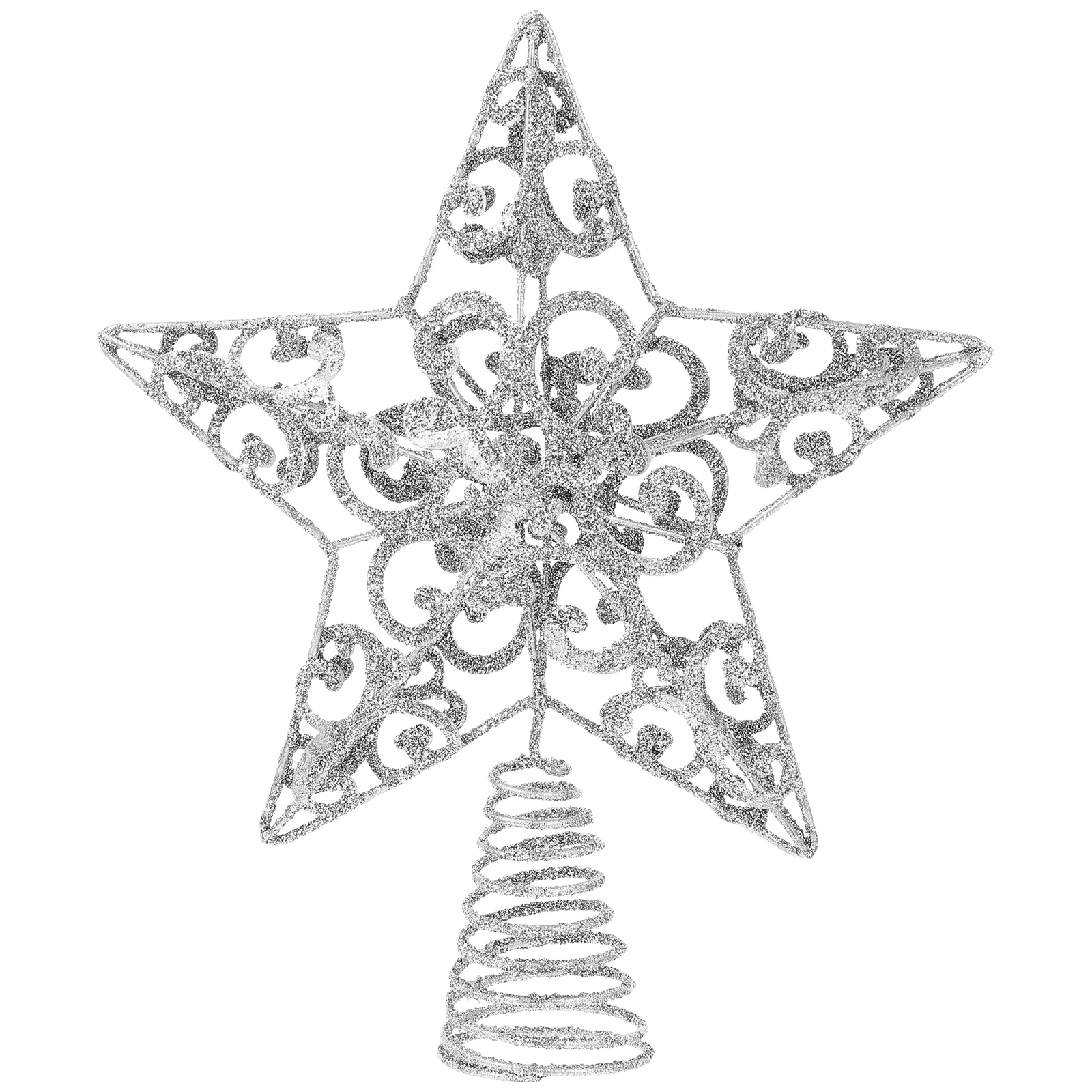 

Iron Five pointed Star Xmas Tree Decor Craftsmanship Holiday Party Supplies Office Gifts Star Shaped Toppers Christmas