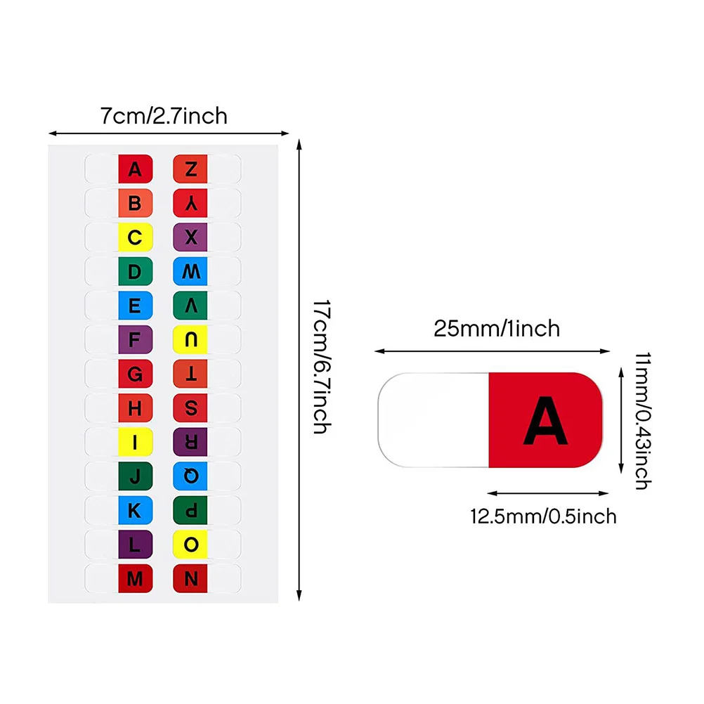 30 fogli Schede indice Segnapagina dell'alfabeto Adesivi adesivi per notebook Bandiere di libri Schede adesive colorate per l'annotazione della lettura