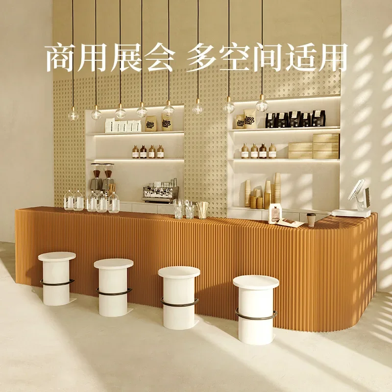 

Eighteen paper middle island display table cabinet running water table blind box storage strip display table