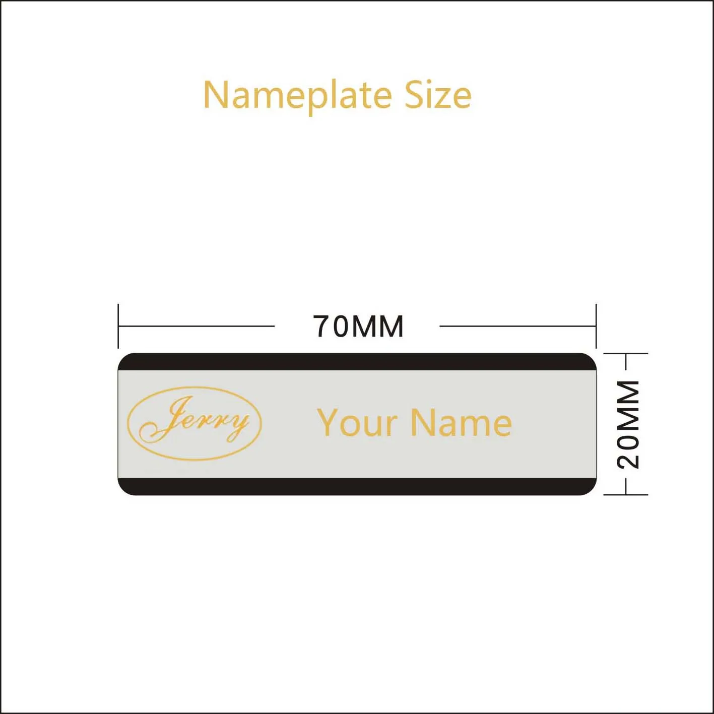 5pcs Blank 70*20MM Customizable Brooches Pin Personalized Engraved Your Text Logo Business ID Plate Steel Metal Tag  Name Badges