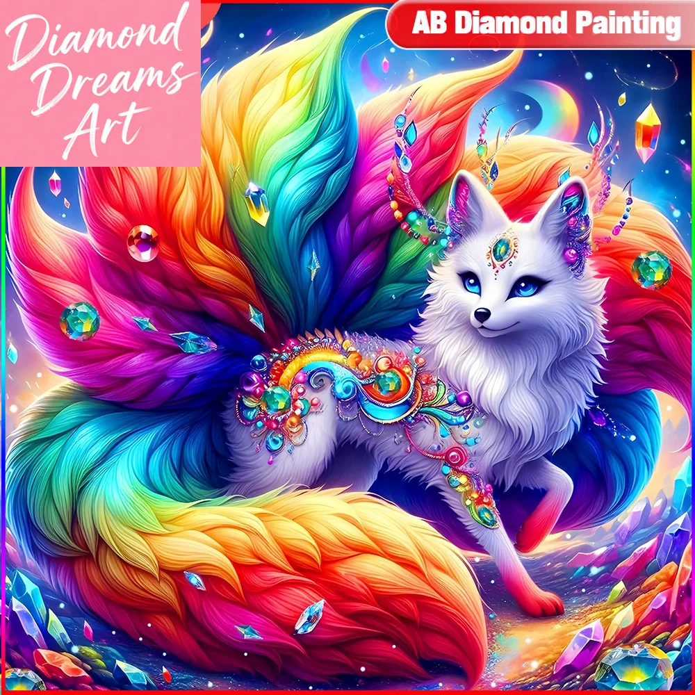 Frameless, Diamond Embroidery Fox 5D DIY Painting Animal New Arrival Rhinestones Picture Mosaic Cross Stitch Handmade Gift