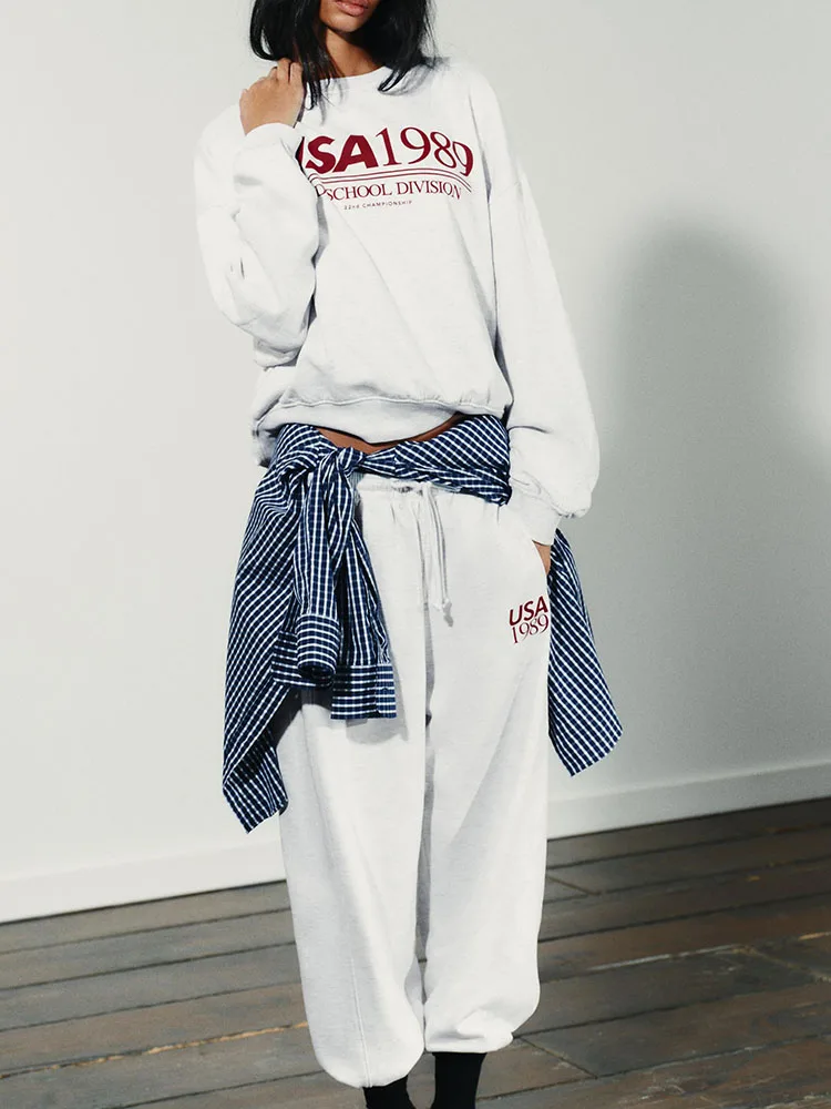 Fall 2025 New round Ne Sweatirt And Sport Pants Women's Faion Comfortable Casual Outfit Traditional Chinese Ethnic Sle