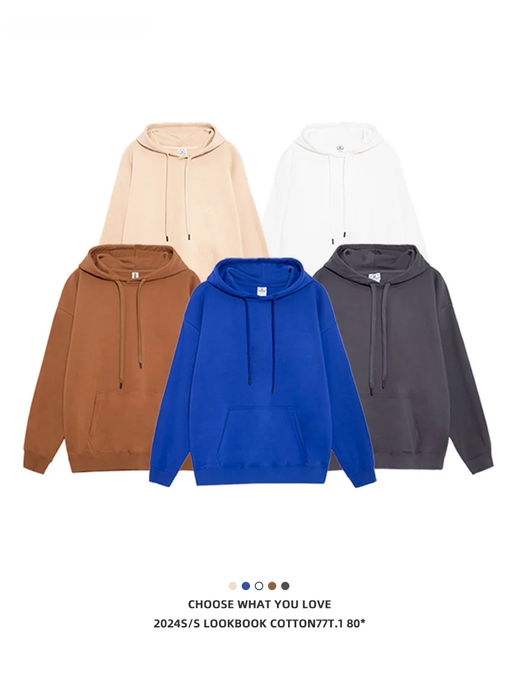 

Pure Color Hoodie Long Sve Women's 320g Casual Autumn Winter Vintage Feeling Top Hat Sweatirt Commute Sle Cotton Polye...
