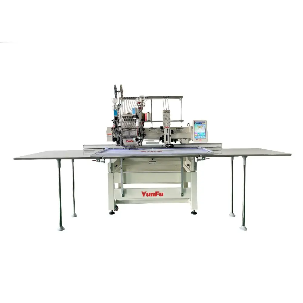 1+1 heads cording embroidery machines computerized  embroidery machine cheap price for sale for industry lace