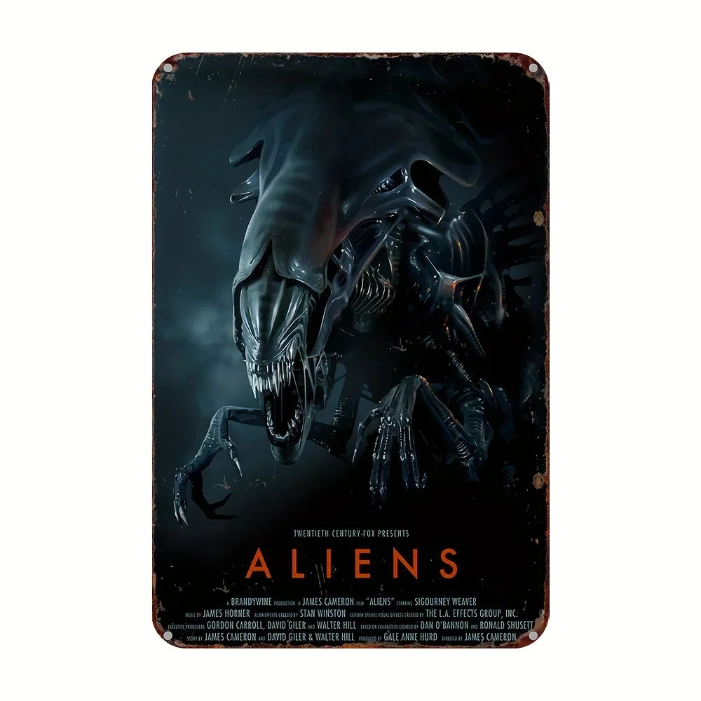 

Metal Signs Vintage Novelty Wall Decor Aliens Movie Posters Vintage for Bar Ranch Cafe Laundry Room Wine Cellar Tin Signs Decor