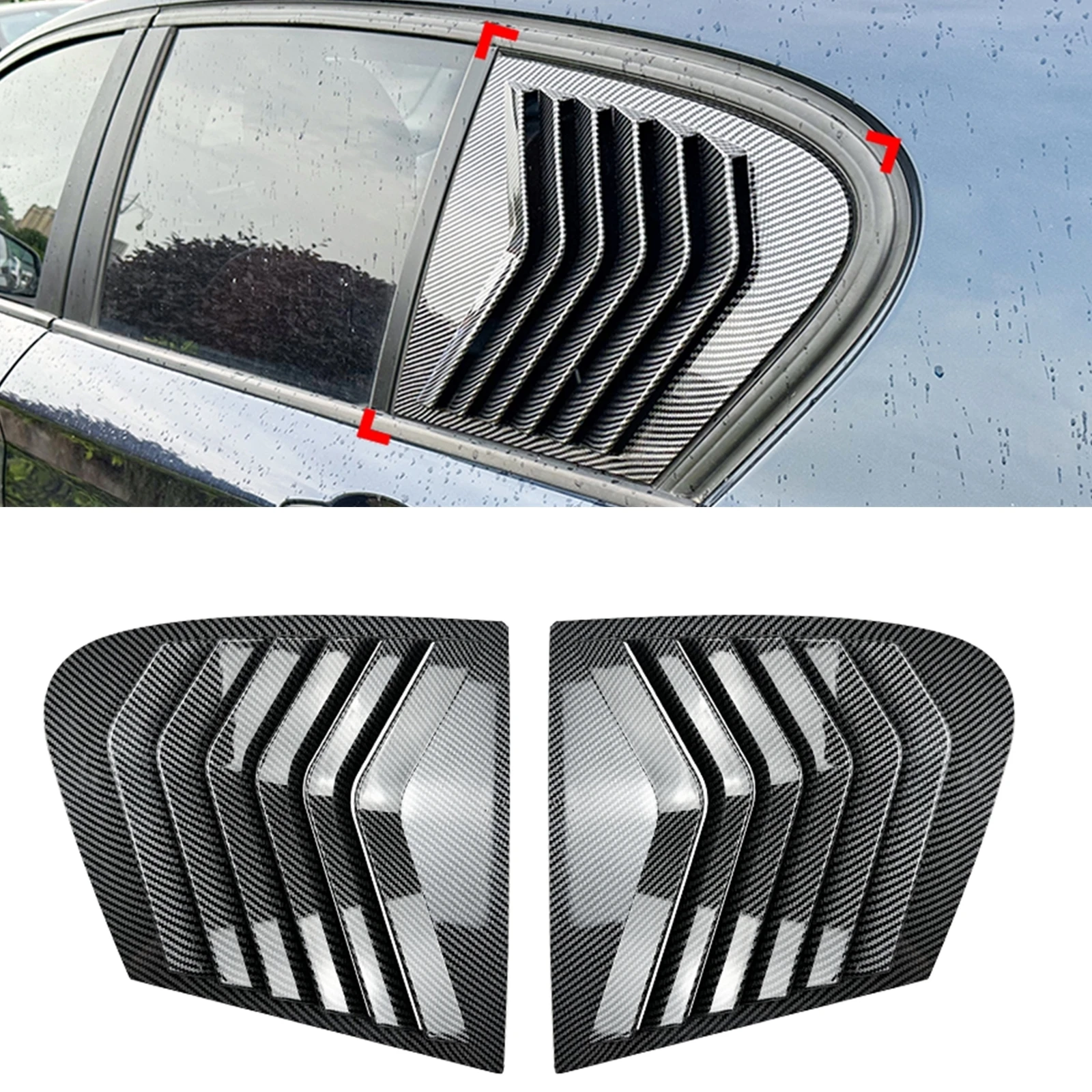 

Car Rear Side Window Shutter Trim Windshield Shade Blind Cover For BMW 1 Series F20 F21 118i 120i 125i M135i Hatchback 2011-2021