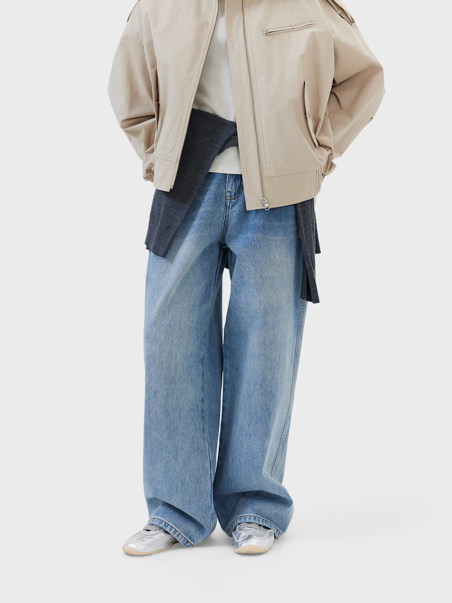 

Джинсы с высокой талией и прямым кроем Waed Out для женщин, дышащие, из хлопка, приятные к коже, бренд Seei, модель FAYHS002, весенняя коллекция