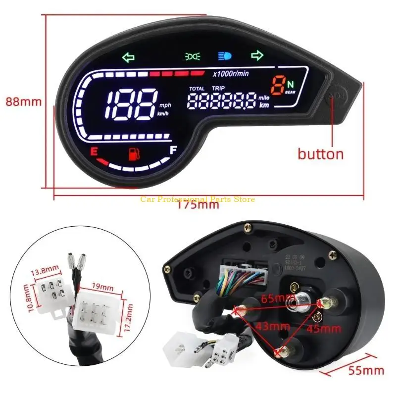 

R53D Odometer for NXR150 NXR125 Bros XR150 Tachometer Replacement Speedometer