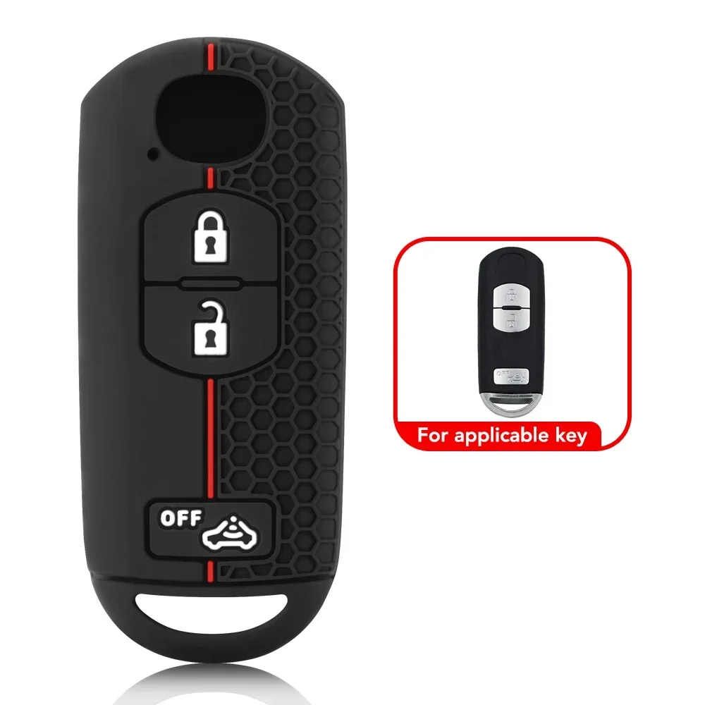 Silicone Remote Key Cover Case For MAZDA CX-5 CX-3 2 3 5 6 CX-7 CX-9 Demio Speed Miata MX5 Case 2 3 4 Button 2018 2019 2020 2021 view 4