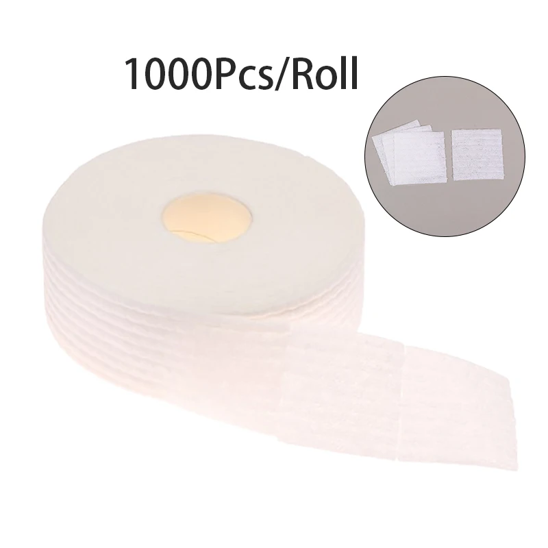 1000 Teile/rolle Dünne Nagel Entferner Baumwolle Einweg Fusselfrei Einweichen Wischen Baumwolle Gel Polnisch Entfernen Nail art Reinigung pad