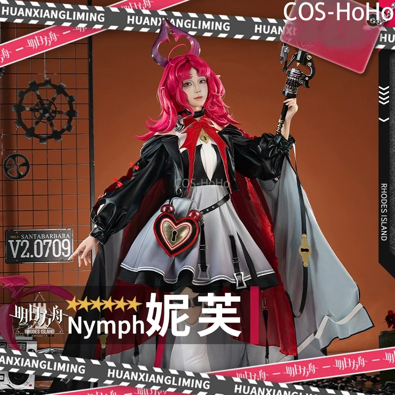 COS-HoHo Arknights Nymph Game Suit Lovely Dress Uniform Cosplay Costume Halloween Carnival Party Role Play Outfit Women S-XXL