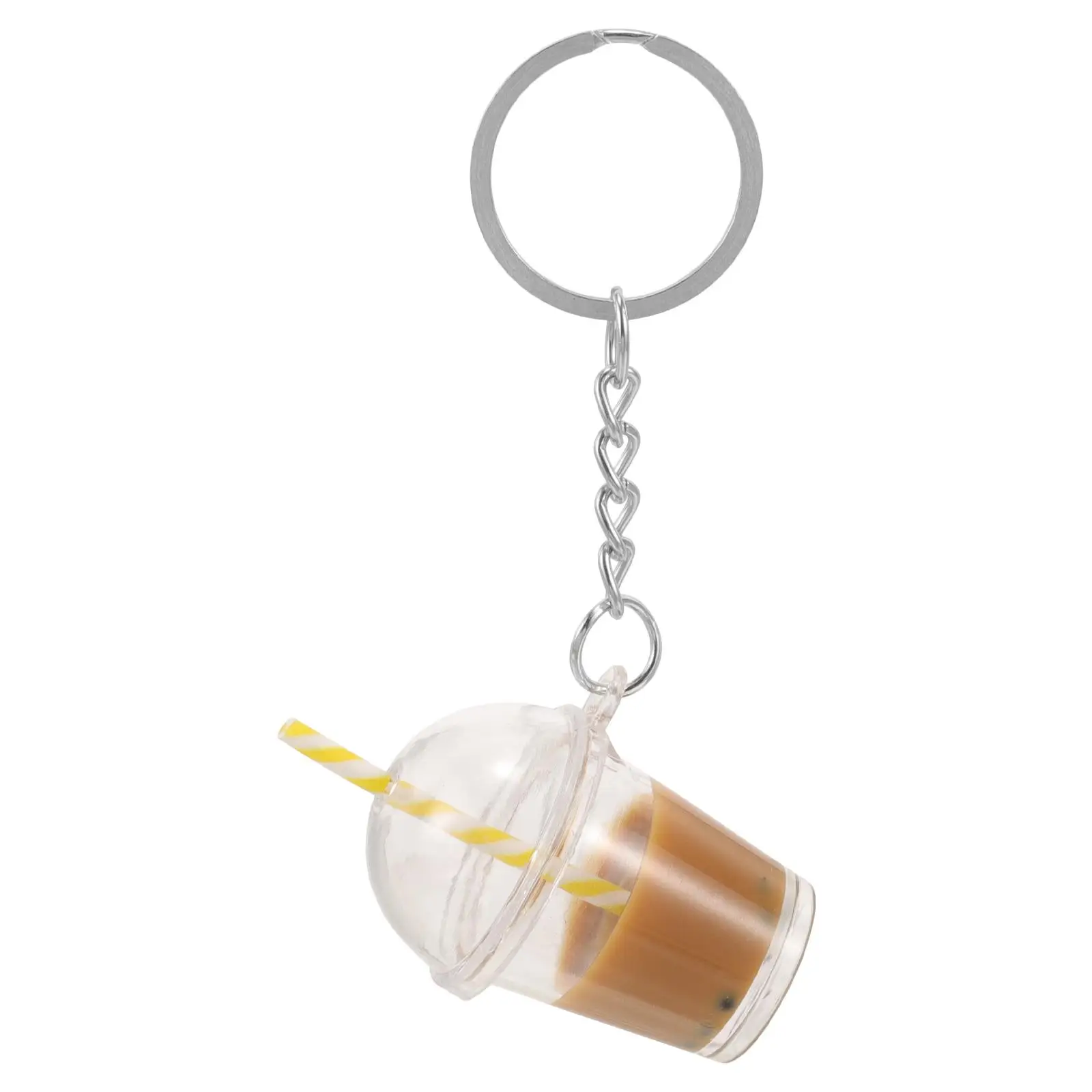 

2Pcs Milk Tea Keychain Kawaii Bubble Tea Accessories Pendant Charm Backpack Car Keyring Plastic Metal Birthday Gifts Women