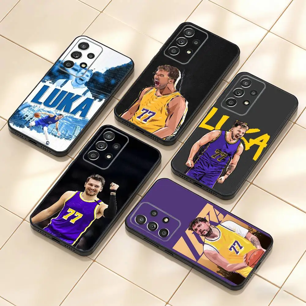 

basketball Luka Doncic 77 Phone Case For Samsung S25,S24,S21,S22,S23,S30,Ultra,S20,Plus,Fe,Note,10,9,5G Black Cover