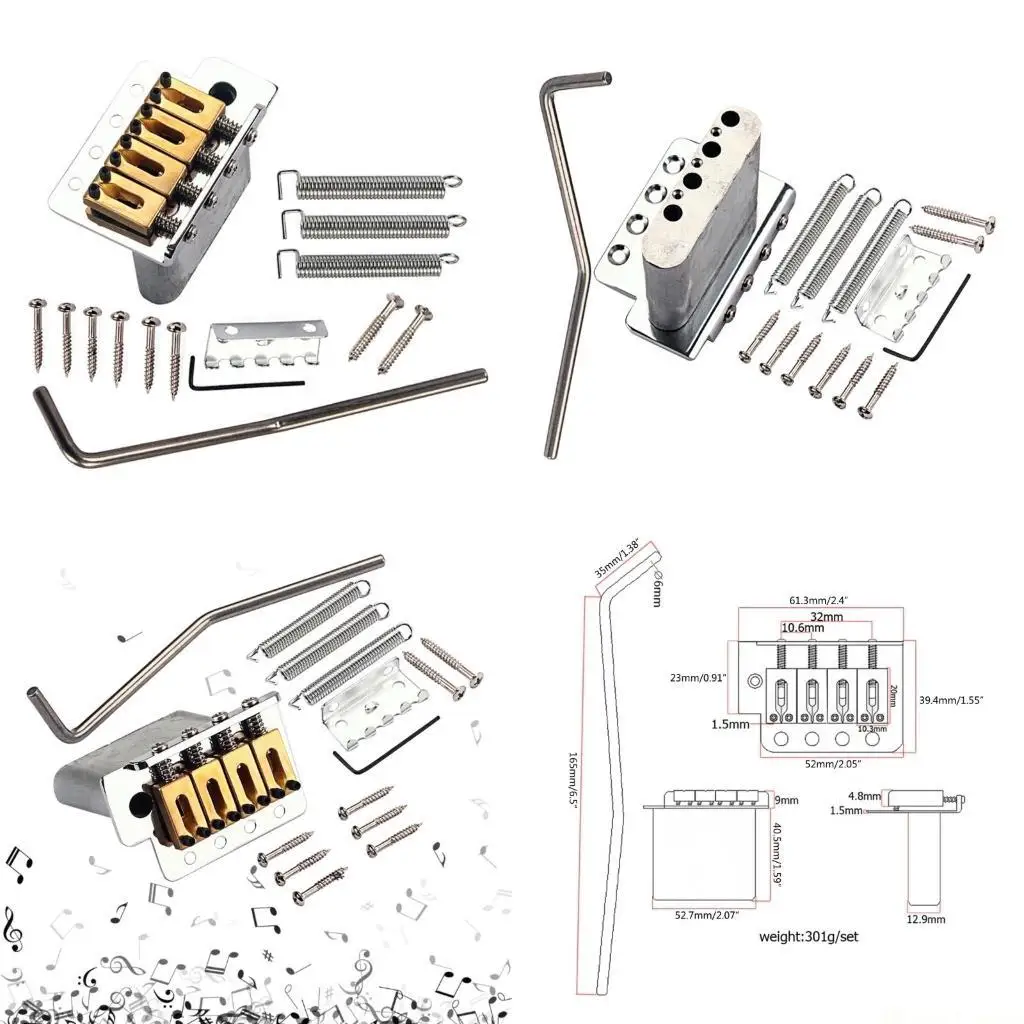

31BE Гитарная тремоло-система, 4-струнная коробка для сигар, гитарный мост тремоло, комплект электрогитары, тремоло-мост для для