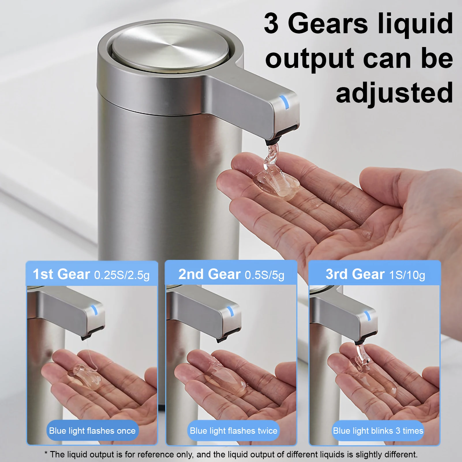 304 Stainless Soap Dispenser Kitchen Automatic Induction Electric Soap Dispenser USB Charging for Body Wash Bathroom Accessories