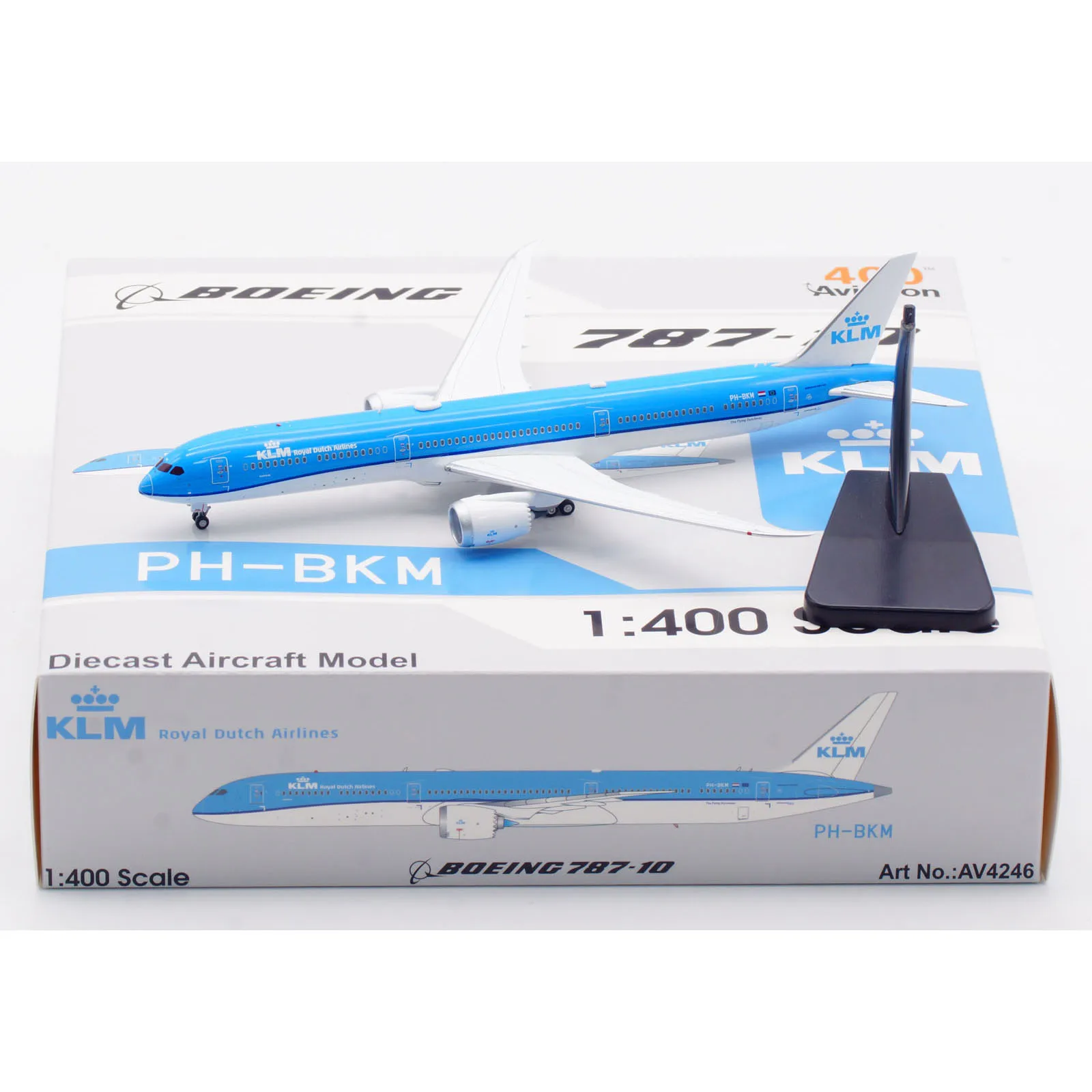 

AV4246 Alloy Collectible Plane Gift Aviation 1:400 Royal Dutch Airlines "Dreamliner" Boeing 787-10 Diecast Aircraft Model PH-BKM